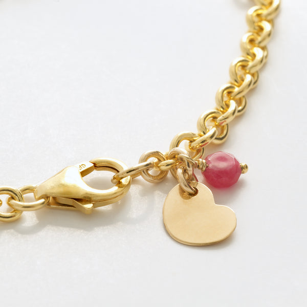armband golden chain with love