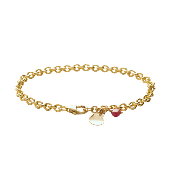 armband golden chain with love
