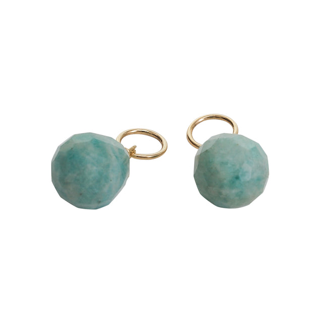 Pair of charms with amazoniet stones 