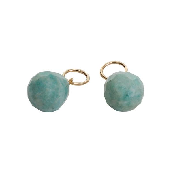 Pair of charms with amazoniet stones 