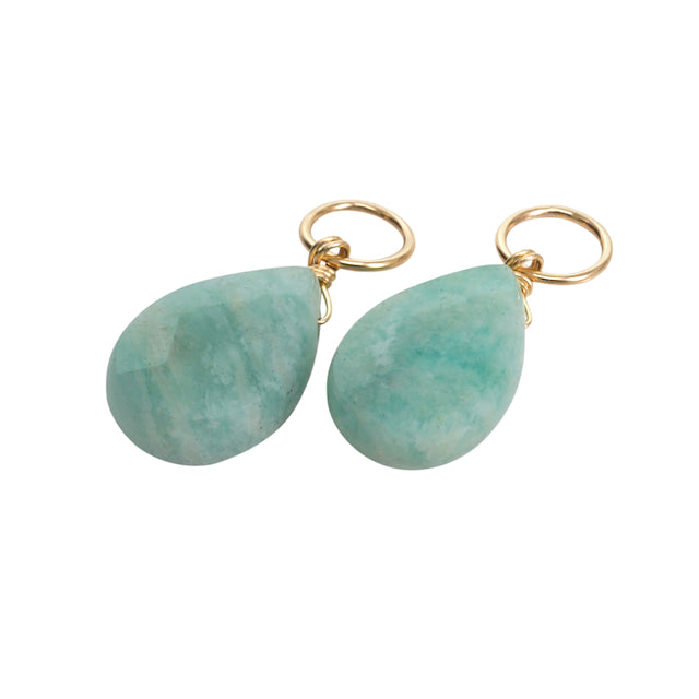 set bedels voor oorbellen in amazonite