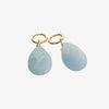Pair of light blue teardrop charms for earrings 