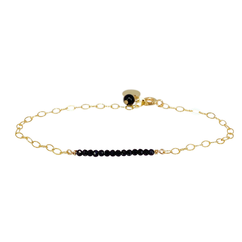 armband zwart spinel